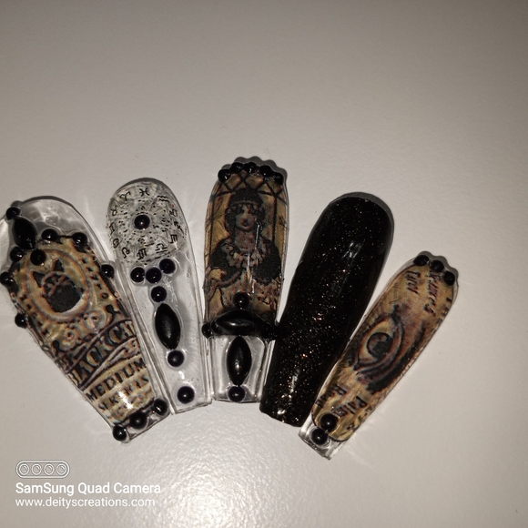 Tarot card,psychic,fortune teller,witchy,Gothic, zodiac,Wiccan,nails pPN21 - Picture 3 of 5
